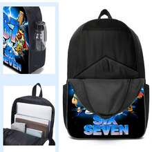 Set de 3 piezas de mochila estudiantil de 16.5 pulgadas, incluye bolso tote y estuche para lápices, adecuado para la temporada de regreso a la escuela - 67 y tiburones - Ver 7
