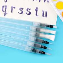 6pcs/Set Refillable Watercolor Ink Pens, Suitable For Watercolor Calligraphy, Painting, Illustration, Office Stationery - Sets - View 5