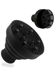 1PC Travel Foldable Hair Diffuser, Portable Collapsible Hair Diffuser Blow Dryer Hood, Retractable Hair Dryer Diffuser, Curly Hair Retractable Dryer, Silicone Diffuser Hood, Large Interface Retractable Diffuser For Curly Hair, Blow Dryer Diffuser Hood, Suitable For Natural Fine And Thick Hair, Universal Blow Dryer Accessory Compatible With Blow Dryers With Nozzles - Telescopic Windshield - View 8