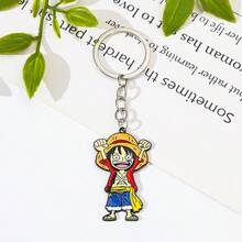 One Piece Monkey D Luffy Metal Enamel Keychain Raised Hands Luffy Anime Figure Key Ring Backpack Pendant Cosplay Gift For Fans - Multicolor - View 3