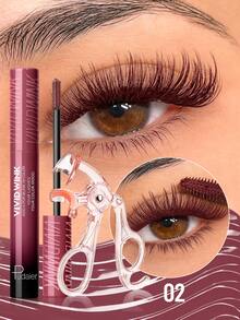 Pudaier 2pcs Colorful Mascara & Eyelash Curler Set, Waterproof Volumizing Non-Clumping Formula, Long-Lasting Curl & Lift, Suitable For Beginners - #05 - View 4