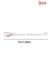 2pcs Stainless Steel Extension Chain Findings Lobster Clasps Necklace Adjuster Chain Extension Connector For Jewelry Making Accessories - DIY Extension Chain - View 5