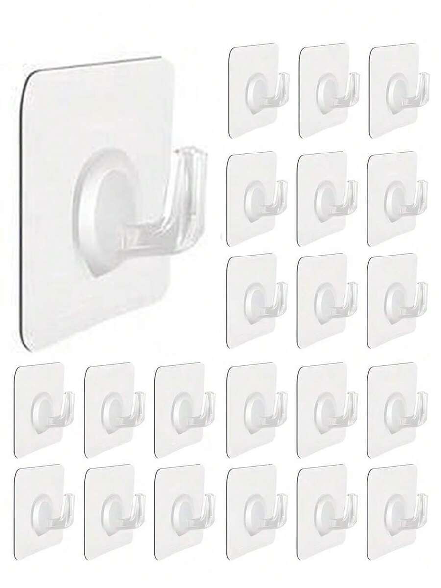 5-30pcs Multifunctional Adhesive Wall Hooks For Hanging Accessories, Kitchen Utensils And Bathroom Supplies - Multicolor - View 1