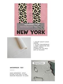 1pc Frameless Leopard Print Boots Cavas Poster New York Fashion Art Canvas Wall Decor, Fun Wall Art For Bedroom Living Room, Room Decor Bedroom, Prints For Wall, Posters, Vintage Decor & Best Gift Choice - Multi-color - View 9