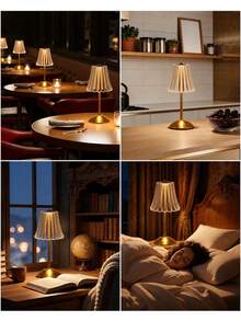 Modern Touch Control USB Rechargeable 3-Color LED Light - Perfect For Living Room, Bedroom, Kitchen And Bar Decor - Ideal Halloween And Christmas Gift - Desk Lamp - View 5