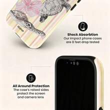 VESPOP 對比條紋手機殼，復古 INS 風格全包防摔保護殼 - 適用於 iPhone 18/17/16/15/14/13/12/11 Pro Max/Pro Plus/12 Mini/13 Mini，兼容 Galaxy S26 S25 S24 S23 S22 S21 Plus Ultra，兼容 Pixel 8 9 10 PRO - 混合色1 - 查看 4