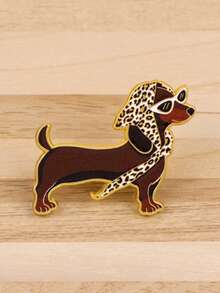 Dachshund Fan Gift Metal Enamel Badge Accessory Jewelry Backpack/Briefcase/School Bag Pin - Multicolor - View 6