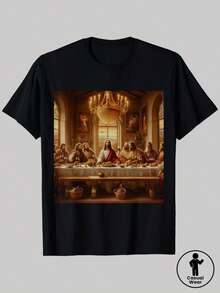 Men T-Shirts - 黑色 - 查看 1