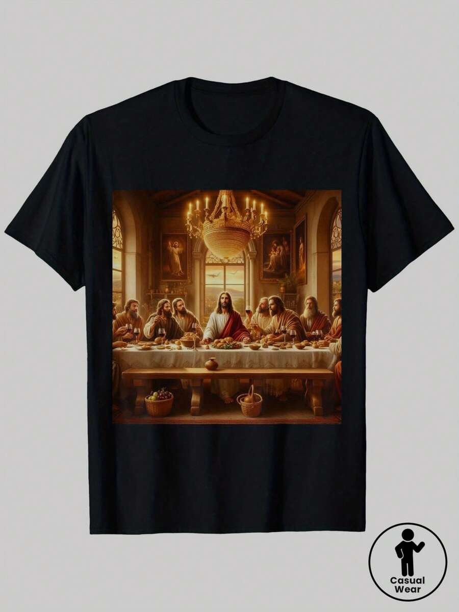Men T-Shirts - 黑色 - 查看 1