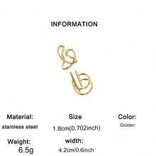 1 Set Stainless Steel Women's Open Ring Set, Geometric Line Wave Adjustable Finger Rings, Double Point Metal Bar & Asymmetrical Twisted Line Elements, Niche Avant-Garde Cool Style, Gold Color, Teacher, Women's Accessory, Suitable For Daily Wear, Vacation, Street Outings, Can Be Used As Birthday Gift, Avant-Garde Minimalist Design, Easily Create Personalized Fashionable Outfit - Ring Set - View 10