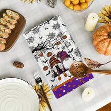 2/4/48pcs Halloween Series Gnome Pattern Printed Kitchen Towels - Ultra Soft, Highly Absorbent Polyester Dishcloths And Hand Towels, Perfect For Holiday Decor, Kitchen Decor, Party Decor - Multicolor - View 11