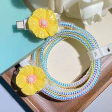 Cable Protector, Anti-Breakage Charging Cable Sleeve, Suitable For IPhone 12-15/16, Type-C & Lightning Data Cable Protector - Multicolor - View 3