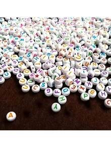 100/500/1000/1200pcs Acrylic Letter Beads Set - DIY Jewelry Making For Friendship Bracelets - 26 Styles, Colorful, Versatile, Easy To Use - Multicolor - View 20