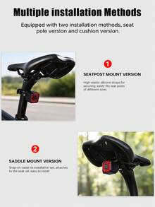 X-TIGER Smart Bicycle Tail Light With Brake Sensor, Ultra-Bright LED Tail Light, USB Type-C Charging, IP66 Waterproof, Cycling Safety Tail Light Accessory - Multicolor - View 11