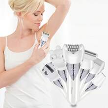 Hatteker 1pc Women's 6-In-1 Body Hair Trimmer Intimate Shaver Set Multi-Function Electric Epilator Razor - View 1