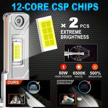 TOAUTO 2PCS H1 H3 LED Headlight Bulbs Canbus High Power LED Auto Light 20000LM 80W Mini Size Focus Automobile Headlamp Fog Lamp For Car - A - View 3