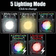 1PC Rechargeable Spotlight Flashlight, Ultra Bright LED Camping Light, Solar Powered Tent Light, 5 Modes Magnetic Base Work Light, Battery Indicator Flashlight, Suitable For Camping, Car Repair, Emergency, Outdoor, Work - Camping Lights - View 3