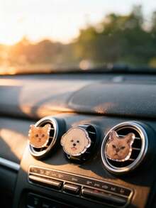 1pc Personalized Acrylic Car Air Vent Clip, Customizable With Pet Photo And Family Photo, Novel Adult Car Interior Decoration, Unique Air Vent Ornament, Customizable Pet Lover Gift - 6cm Special-shaped Car Air Outlet Clip - View 4