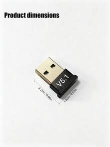 Adaptador Bluetooth 5.1 USB Dongle Sem Fio Plug and Play Sem Driver ...
