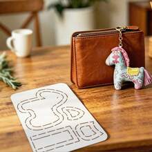 1件裝小馬吊飾拼布模板，馬形刺繡縫製模板，耐用長效拼布工具，PET材質精準輪廓切割工具，DIY馬匹圖案縫製初學者適用，手工對位與描圖切割工具 - 經典的 - 查看 5