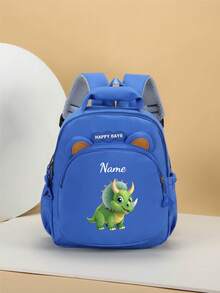 This Customizable Mini Cartoon Dinosaur Print Backpack Features Adjustable Shoulder Straps, Hand-Held Design, Zipper Closure, And Is Made Of Nylon Material. It Is Very Suitable For Daily Use, Shopping, And Traveling. It Also Makes A Great Gift For Birthdays Or Christmas., Kawaii Aesthetic - Multicolor - View 14