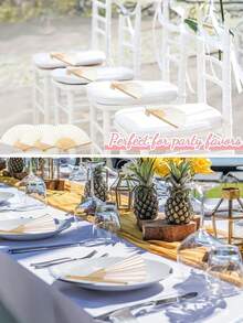 50/30/2 Peças Leque de Papel Branco, Leque de Papel Dobrável com Costelas de Bambu Branco, Leque de Bambu Portátil DIY, Leque de Decoração para Festa de Aniversário; Adequado para Festa de Noivado, Cerimônia de Formatura, Decoração de Festa de Casamento, Quarto, Decoração de Centro de Mesa Doméstica; Apresentação de Festa, Adereços Fotográficos; Decoração de Casa, Sala de Estar, Escritório - Branco - Visão 4