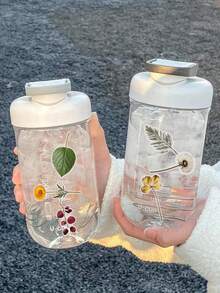 51張鄉村風自然花卉PET貼紙，復古秋葉雛菊玫瑰自黏透明PET貼紙，適用於手帳、水壺、筆記本、杯子、信封、手機殼、禮物包裝、DIY手工裝飾 - 多色 - 查看 7