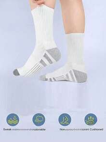 Bequeme Herren-Tennis-Sportsocken, geeignet für Outdoor und tägliche Nutzung, ganzjährig; schnelltrocknende Sportsocken, dick und hautfreundlich, Unisex-Freizeitsocken, niedliche Damensocken; geeignet für Frühling/Herbst und Herbst/Winter, atmungsaktives Mesh-Design, feuchtigkeitsableitend, saugfähig und weich; geeignet für verschiedene Urlaubsoutfits, Sport, Lässig, Business und tägliche Szenarien, ganzjährig tragbar - Verschiedenfarbig - Übersicht 1