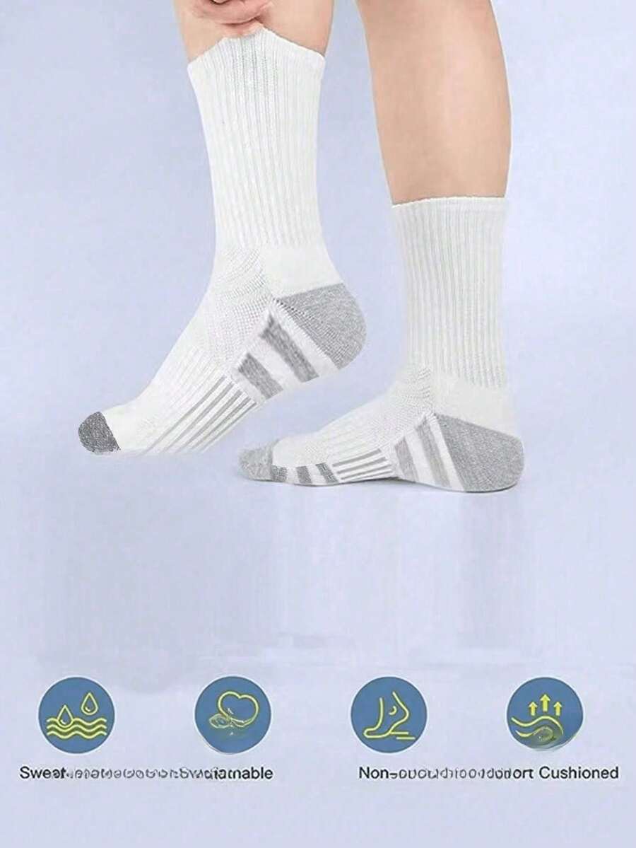 Bequeme Herren-Tennis-Sportsocken, geeignet für Outdoor und tägliche Nutzung, ganzjährig; schnelltrocknende Sportsocken, dick und hautfreundlich, Unisex-Freizeitsocken, niedliche Damensocken; geeignet für Frühling/Herbst und Herbst/Winter, atmungsaktives Mesh-Design, feuchtigkeitsableitend, saugfähig und weich; geeignet für verschiedene Urlaubsoutfits, Sport, Lässig, Business und tägliche Szenarien, ganzjährig tragbar - Verschiedenfarbig - Übersicht 1