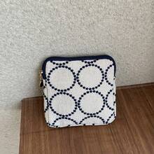 1pc Black And White Geometric Pattern Makeup Bag, Zipper Portable Cosmetic Pouch, Multi-Functional Travel & Daily Storage Bag - Makeup Bag - View 16