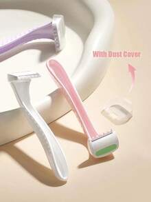 Mini Intimate Hair Razor Set - Personal Hygiene Bikini Line Trimmer For Women Men Pubic Leg Armpit Upper Lip Hair - Baby Pink - View 5