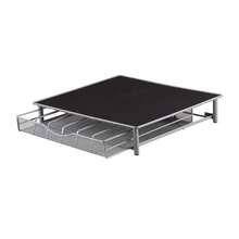1 pieza Soporte para monitor de malla de alambre metálico con caja de almacenamiento extraíble, caja de almacenamiento multifuncional de escritorio para cápsulas de café, teclado & papelería, caja organizadora de suministros de oficina, hogar, escritorio de estudio & contenedor de almacenamiento para mesa de computadora - Caja organizadora de café - Ver 12