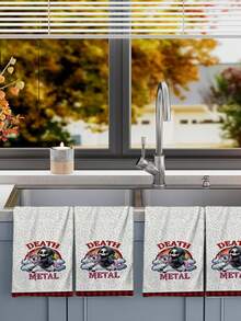 2/4/48pcs Halloween Series Rainbow Unicorn Pattern Printed Kitchen Towels - Super Soft, Highly Absorbent Polyester Dishcloths And Hand Towels, Perfect For Holiday Decor, Kitchen Decor, Party Decor - Multicolor - View 13