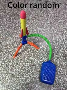 1pc Random Color Foot-Powered Rocket Game, Interactive Outdoor Rocket Launch Game, High-Altitude Foot-Powered Rocket Launch Platform (Randomly Sent) - Multicolor - View 6