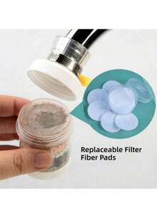 廚房水龍頭過濾延長器 家用水淨化器 防濺水嘴過濾與淨化裝置，適用直徑 15mm 至 32mm 的水龍頭，360° 旋轉水嘴，通用濾芯，6 層精細過濾系統，可輕鬆去除各種雜質 - A - 查看 10