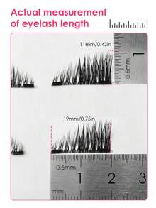 Sibeuna 1 Pair Half Lash Magnetic False Eyelashes, Magnetic Half Eye False Eyelashes, Natural Thick Magnetic Eyelashes, Transparent Lash Stem - Reusable Portable Magnetic Eyelashes, Suitable For Beginners - Natural Short Lashes - View 9