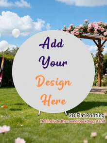 Customized Round Backdrop, Personalized Round Background With Photo And Logo, Suitable For Baby Shower, Birthday, Wedding And Party Photography Studio Background Decoration - Multicolor - View 5