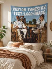 Customized Wall Tapestry, Can Add Personalized Photos, Bedroom, Dorm Decor Wall Background, Perfect Gift For Birthday, Anniversary, Valentine's Day And Party Wall Decoration, Photography Prop - Multicolor - View 4