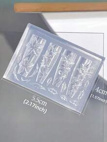 1件夏季百合冰花手工雕刻花瓣3D花朵美甲矽膠模具 - 無色 - 查看 11
