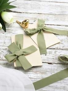 1 Roll 1.5 Inch*5 Yard Holiday Ribbon: Handmade With Fringes, Perfect For Crafts, Weddings, Or Home Decor - One Volume - View 4