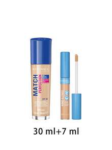 Rimmel [組合] Match Perfection 粉底液 Ivory 100 中性色 30ml + Kind & Free 保濕遮瑕膏 10 Fair 7ml - 100 象牙白中性色 + 10 公平色 - 查看 2