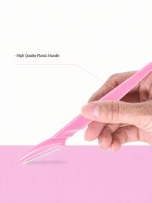 60/30/12/6/3/1pc Eyebrow Trimmer And Razor, Exfoliating Shaving Tool, Body Hair Removal Trimmer And Facial And Set, Long Handle Blade With Precision Protective Cover, Women's Eyebrow Shaping Tool, Suitable For Daily Or Travel Use., Face Razor - Multicolor - View 4