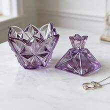3D Diamond Pyramid Faceted Storage Box Silicone Mold With Lid, Epoxy Resin Crystal Jewelry Storage Box Can Mold, DIY Cement Plaster Candle Holder Can Container Mold, Home Decor Gift - Multiple Styles - View 6