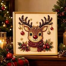 Christmas Pearl Beaded Diamond Painting Kit With Frame, Holiday Wall Decor For Adults, Elegant Home Wall Display, Thoughtful Holiday Gift For Family And Friends, Ideal Christmas Gift For Living Room, Bedroom And Indoor Decoration - A - View 14