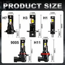 TOAUTO H7 LED Canbus No Error Headlights 15000LM 80W H1 H3 9005 H11 LED Lights Bulbs High Power Auto Turbo Lamps 6000K White - A - View 9