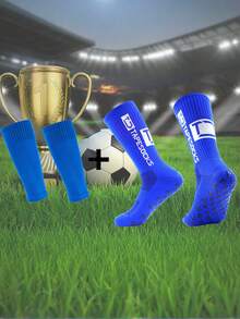 4 Pasang Kaos Kaki Sepak Bola Pria Anti Selip, Kaos Kaki Olahraga Anti Selip Empuk, Cocok untuk Sepak Bola/Bola Basket/Hoki - MultiWarna - View 12