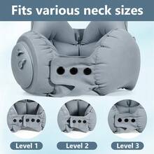 1pc Press-To-Inflate Crown-Shaped Neck Pillow, Portable U-Shaped Support Pillow For Travel, High-Speed Train, Airplane, Long-Distance Trips, Nap, Neck Pressure Relief Inflatable Travel Pillow - Multicolor - View 10