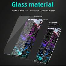 [Envío 24h desde DE/FR/ES]Funda de teléfono Apple 11-17 21-26 Ultra: Anime Graffiti compatible con Honor 200 Pro, funda de vidrio - 1 pieza de imagen a color - Ver 3