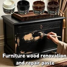 Wood Stain Refill Kit Available In 4 Colors - 1 Box Of Repair Paste + 1 Staining Tool For Quick And Easy Repair Of Scratches, Cracks, Dents And Holes In Wood Products. Suitable For Tables, Chairs, Furniture, Floors And Doors. - Repair Paste - View 2