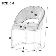 Dining Chairs Modern Style Grey Silver Set Of 4 - 灰色 - 查看 4